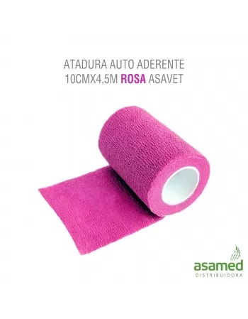 ATADURA AUTO ADERENTE 10CMX4,5M ROSA ASAVET