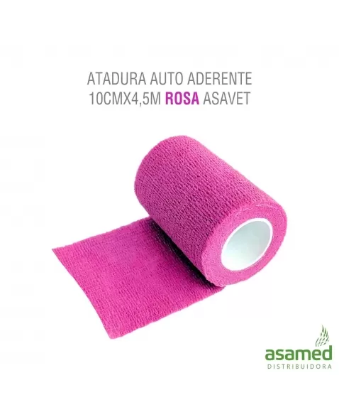 ATADURA AUTO ADERENTE 10CMX4,5M ROSA ASAVET