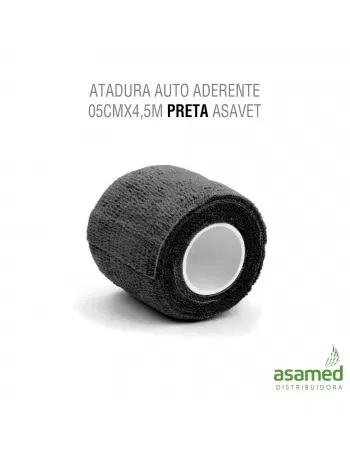 ATADURA AUTOADERENTE 05CMX4,5M PRETA ASAVET