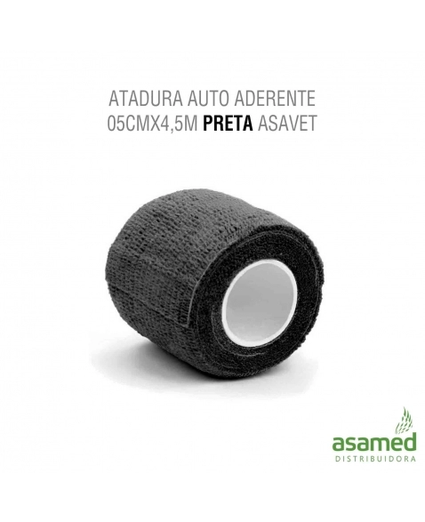 ATADURA AUTO ADERENTE 05CMX4,5M PRETA ASAVET