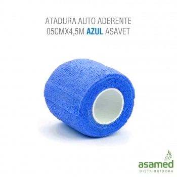 ATADURA AUTOADERENTE 05CMX4,5M AZUL ASAVET