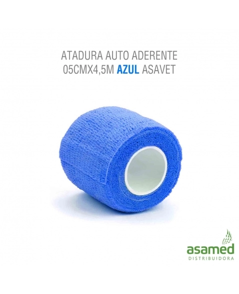 ATADURA AUTO ADERENTE 05CMX4,5M AZUL ASAVET