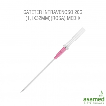 CATETER INTRAVENOSO 20G (1,1X32MM)(ROSA) MEDIX