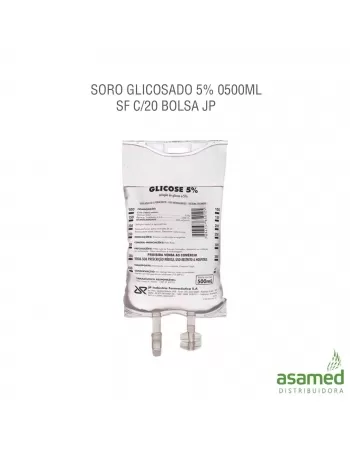 SORO GLICOSADO 5% 0500ML SF C/20 BOLSA JP