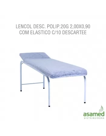 LENCOL DESC. POLIP.20G 2,00X0,90 COM ELASTICO C/10 DESCARTEE