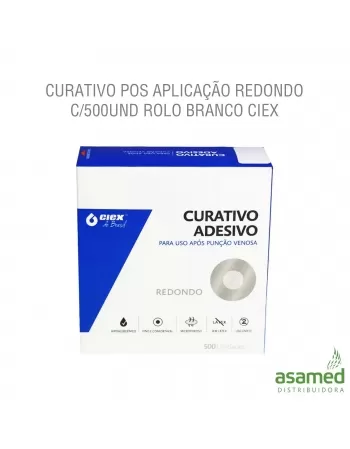 CURATIVO POS APLICAÇÃO REDONDO C/500UND ROLO BRANCO CIEX