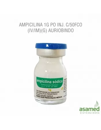 AMPICILINA 1G PO INJ. C/50FA (IV/IM)(G) AURIOBINDO