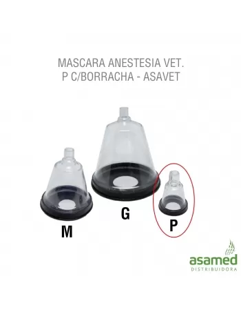 MASCARA ANESTESIA VET. P C/BORRACHA - ASAVET