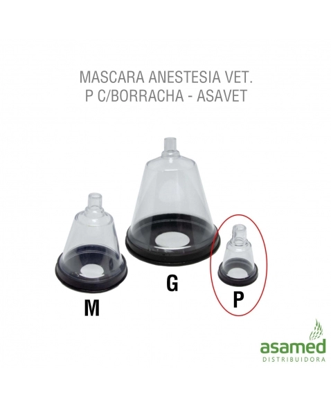 MASCARA ANESTESIA VET. P C/BORRACHA - ASAVET