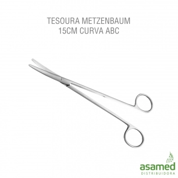 TESOURA METZENBAUM 15CM CURVA ABC