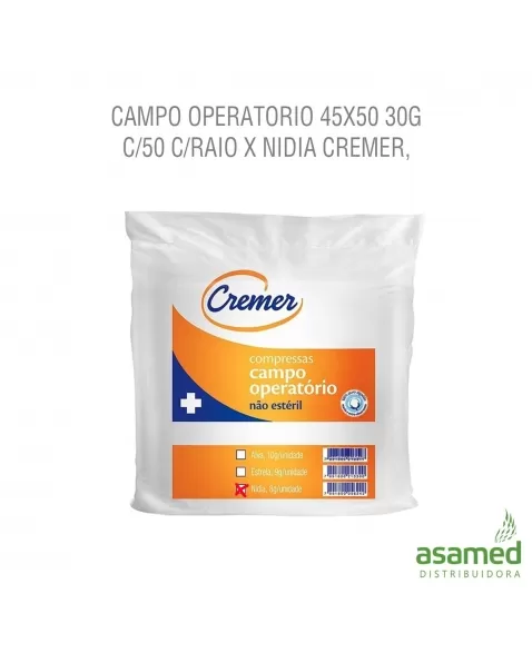 CAMPO OPERATORIO 45X50 30G C/50 C/RAIO X NIDIA CREMER