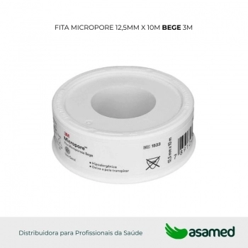 FITA MICROPORE 12,5MM X 10M BEGE 3M