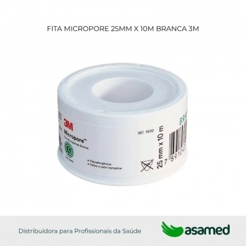 FITA MICROPORE 25MM X 10M BRANCA 3M