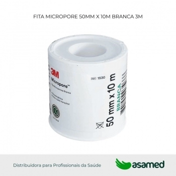FITA MICROPORE 50MM X 10M BRANCA 3M