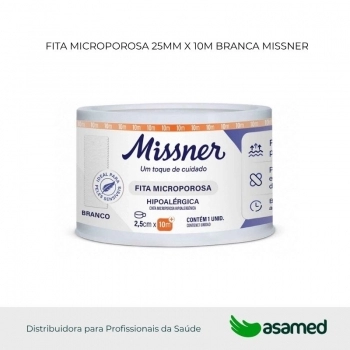 FITA MICROPOROSA 25MM X 10M BRANCA MISSNER