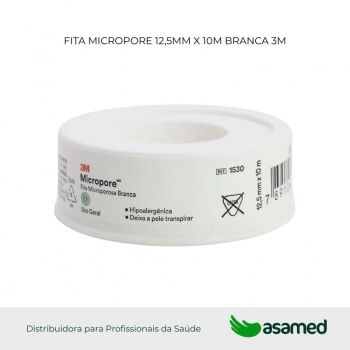 FITA MICROPORE 12,5MM X 10M BRANCA 3M