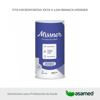 FITA MICROPOROSA 10CM X 4,5M BRANCA MISSNER