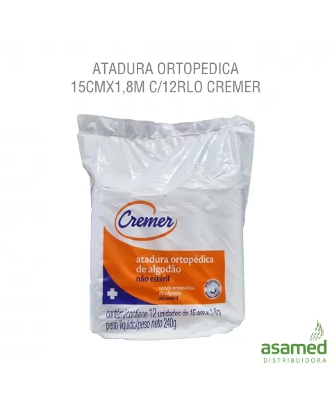 ATADURA ORTOPEDICA 15CMX1,8M C/12RLO CREMER