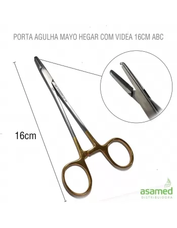 PORTA AGULHA MAYO HEGAR COM VIDEA 16CM ABC