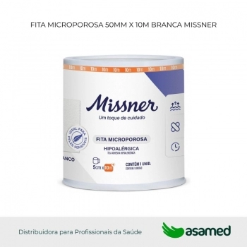 FITA MICROPOROSA 50MM X 10M BRANCA MISSNER
