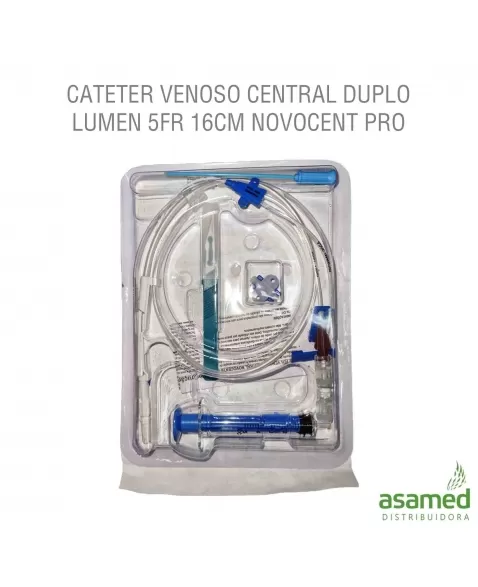 CATETER VENOSO CENTRAL DUPLO LUMEN 5FR 16CM NOVOCENT PRO