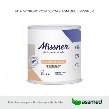 FITA MICROPOROSA 5,0CM X 4,5M BEGE MISSNER
