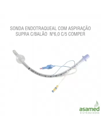 SONDA ENDOTRAQUEAL COM ASPIRAÇÃO SUPRA C/BALAO Nº6,0 C/5 COMPER