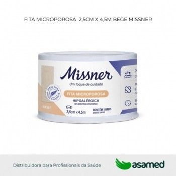 FITA MICROPOROSA 2,5CM X 4,5M BEGE MISSNER