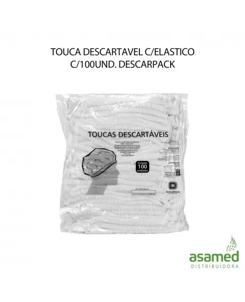 TOUCA DESCARTAVEL C/ELASTICO C/100UND. DESCARPACK