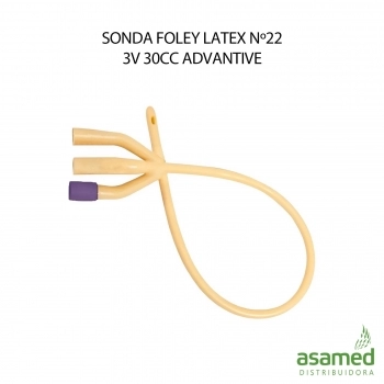 SONDA FOLEY LATEX Nº22 3V 30CC ADVANTIVE
