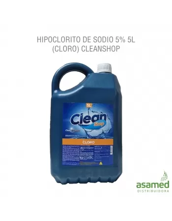 HIPOCLORITO DE SODIO 6% 5L (CLORO) CLEANSHOP