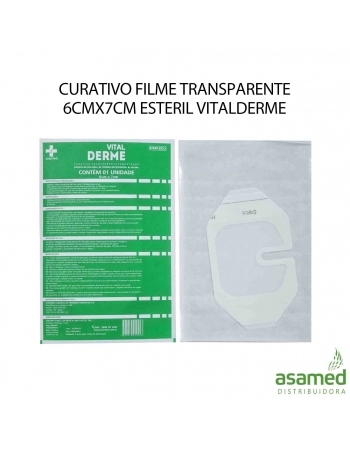 CURATIVO FILME TRANSPARENTE 6CMX7CM ESTERIL VITALDERME