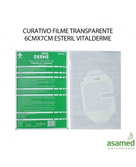 CURATIVO FILME TRANSPARENTE 6CMX7CM ESTERIL VITALDERME