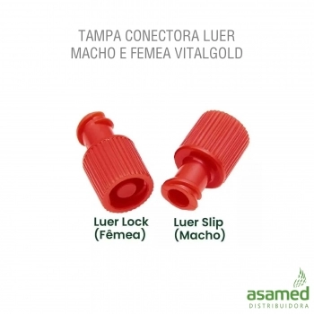 TAMPA CONECTORA LUER MACHO E FEMEA VITALGOLD