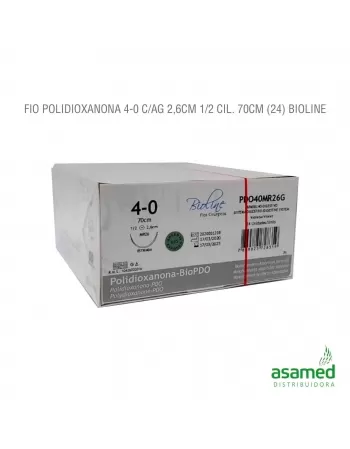 FIO POLIDIOXANONA 4-0 C/AG 2,6CM 1/2 CIL. 70CM BIOLINE