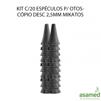 KIT C/20 ESPECULOS P/ OTOSCÓPIO DESC 2,5MM MIKATOS