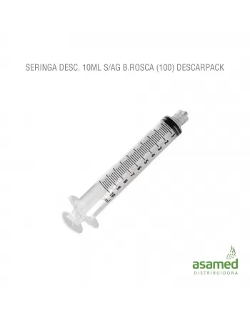 SERINGA DESC. 10ML SEM AGULHA LUER LOCK LATEX FREE DESCARPACK