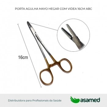 PORTA AGULHA MAYO HEGAR COM VIDEA 16CM ABC