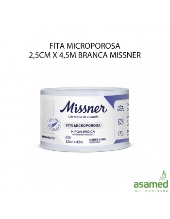 FITA MICROPOROSA 2,5CM X 4,5M BRANCA MISSNER