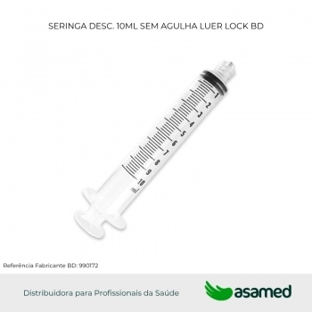 SERINGA DESC. 10ML SEM AGULHA LUER LOCK BD