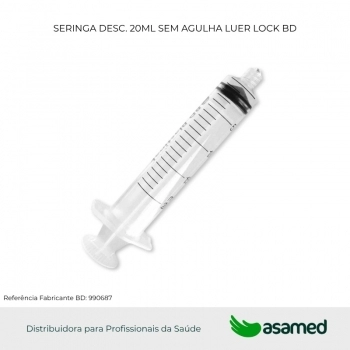 SERINGA DESC. 20ML SEM AGULHA LUER LOCK BD