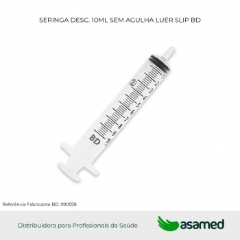 SERINGA DESC. 10ML SEM AGULHA LUER SLIP BD