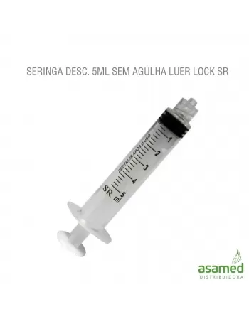 SERINGA DESC. 5ML SEM AGULHA LUER LOCK LATEX FREE SR