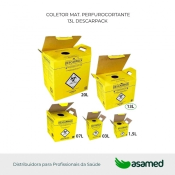 COLETOR MAT. PERFURO CORTANTE 13L DESCARPACK