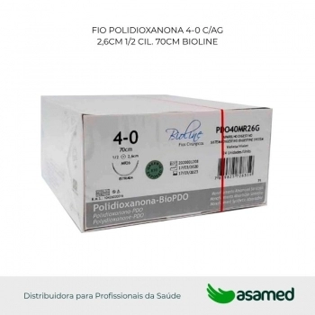 FIO POLIDIOXANONA 4-0 VIOLETA C/AG 2,6CM 1/2 CIL. 70CM BIOLINE