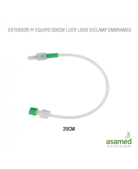 EXTENSOR P/ EQUIPO 020CM LUER LOCK S/CLAMP EMBRAMED