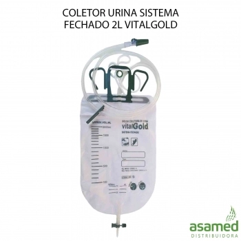 COLETOR URINA SISTEMA FECHADO 2L VITALGOLD