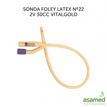 SONDA FOLEY LATEX Nº22 2V 30CC SOLIDOR