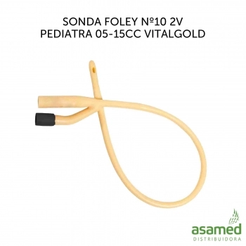 SONDA FOLEY LATEX Nº10 2V 05-15CC PEDIATRA VITALGOLD