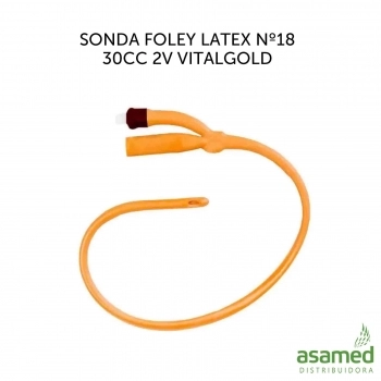 SONDA FOLEY LATEX Nº18 2V 30CC VITALGOLD